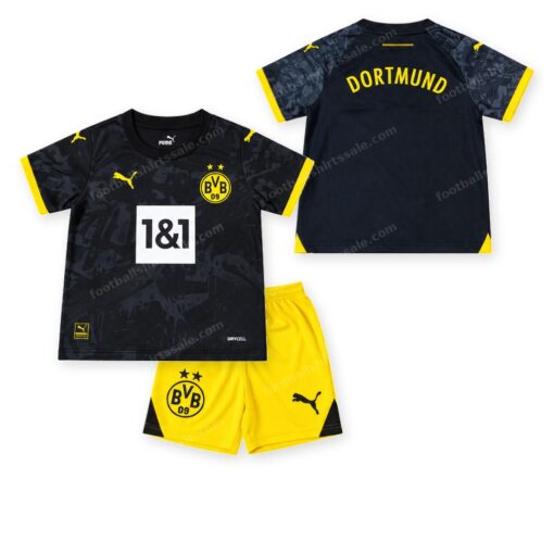Dortmund Away Kids Football Kit 23/24