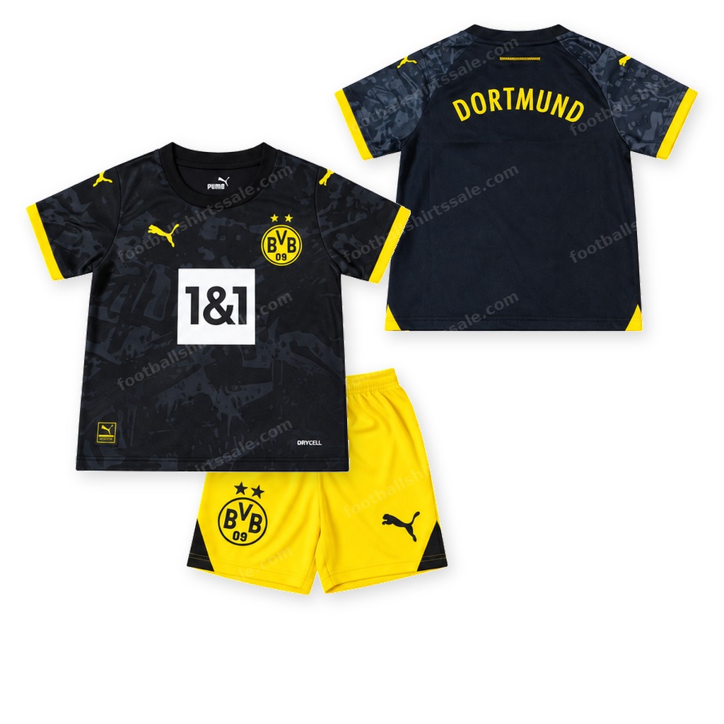 Dortmund Away Kids Football Kit 23/24