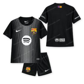 Barcelona Goalkeeper Black Kids Football Kit 25/26