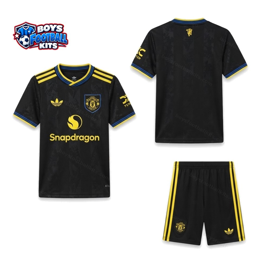 Manchester United Third Kids Football Kit 25/26