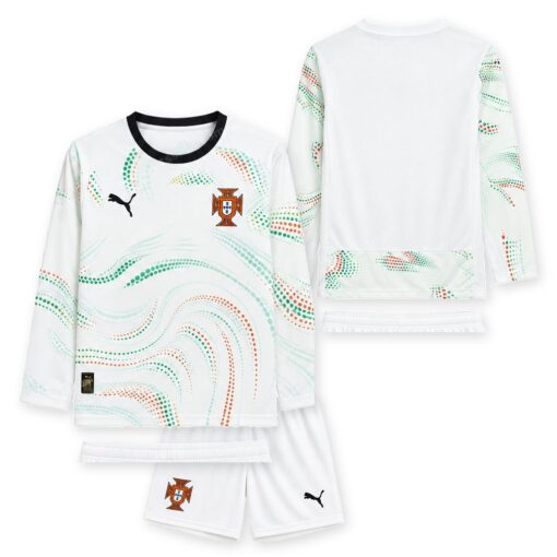 Portugal Away Long Sleeve Kids Football Kit 2025