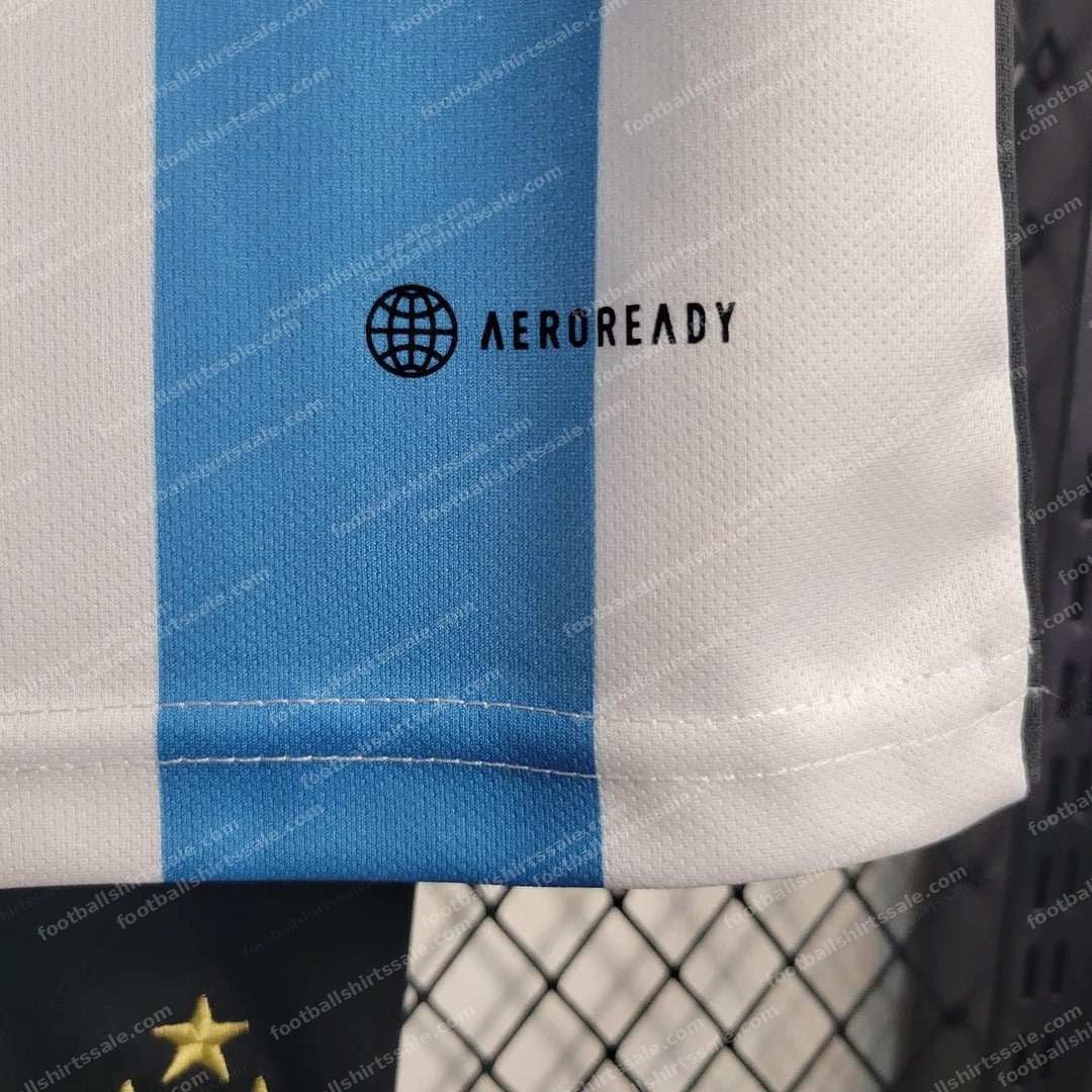 2022 Argentina Home Football Shirt Kids Size - Detail 7