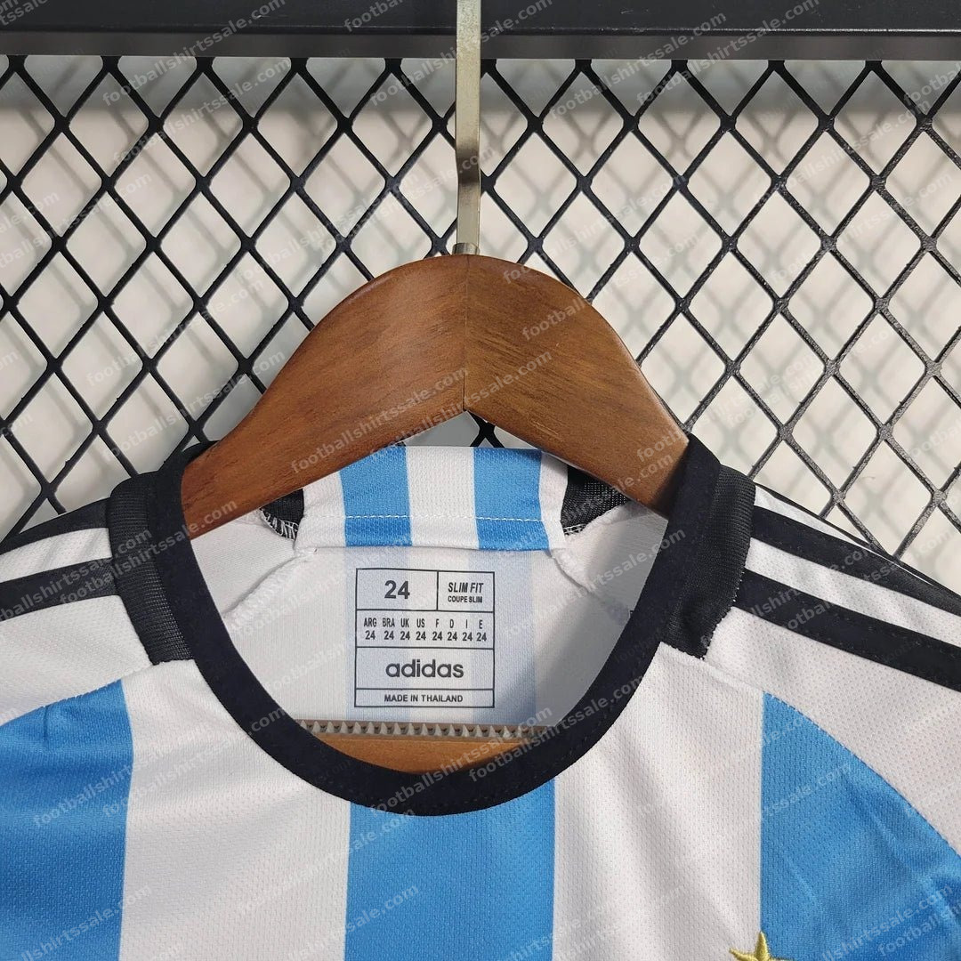 2022 Argentina Home Football Shirt Kids Size - Detail 8