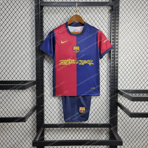 Barcelona X Travis Scott Kids Football Kit 24/25