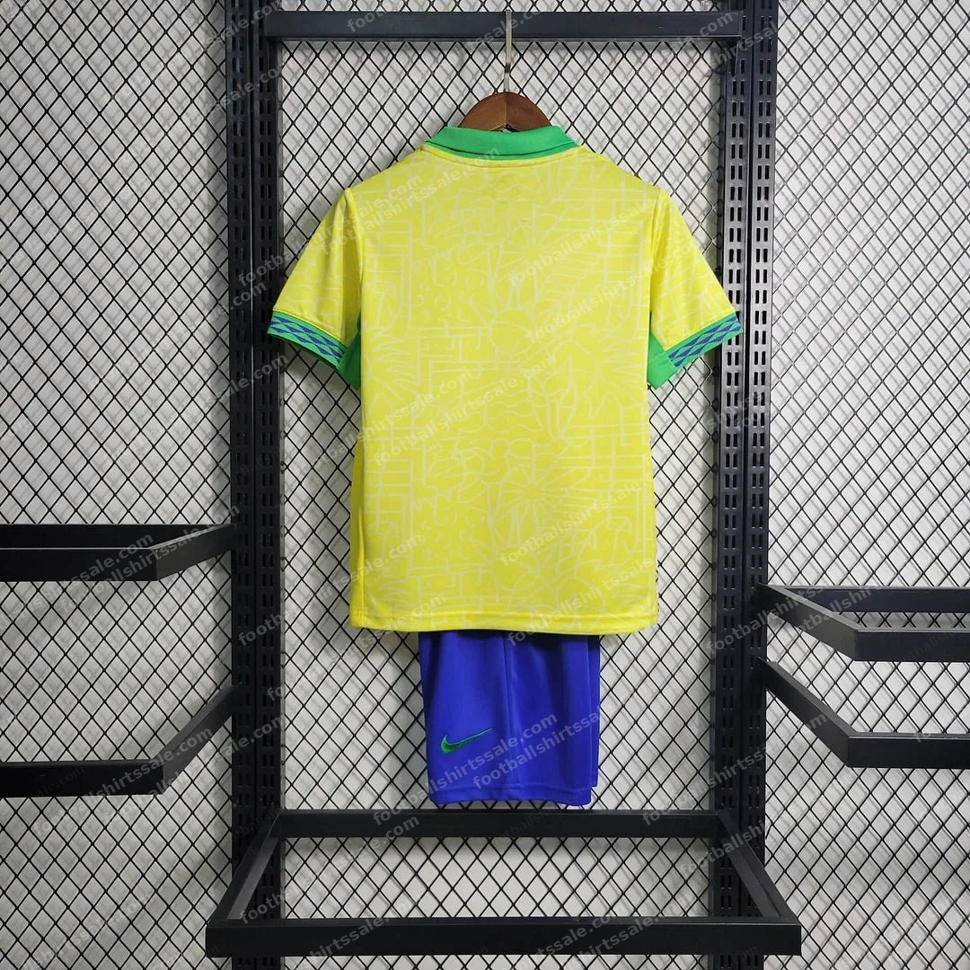 2024 Brazil Home Football Shirt Kids Size 1:1 - Detail 1