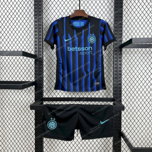 Inter Milan Home Kids Football Kit 25/26