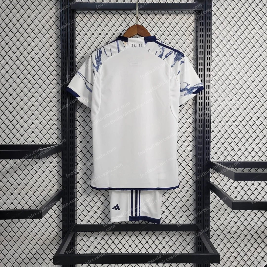 2023 Italy Away Soccer Shirt Kids Size - Detail 1
