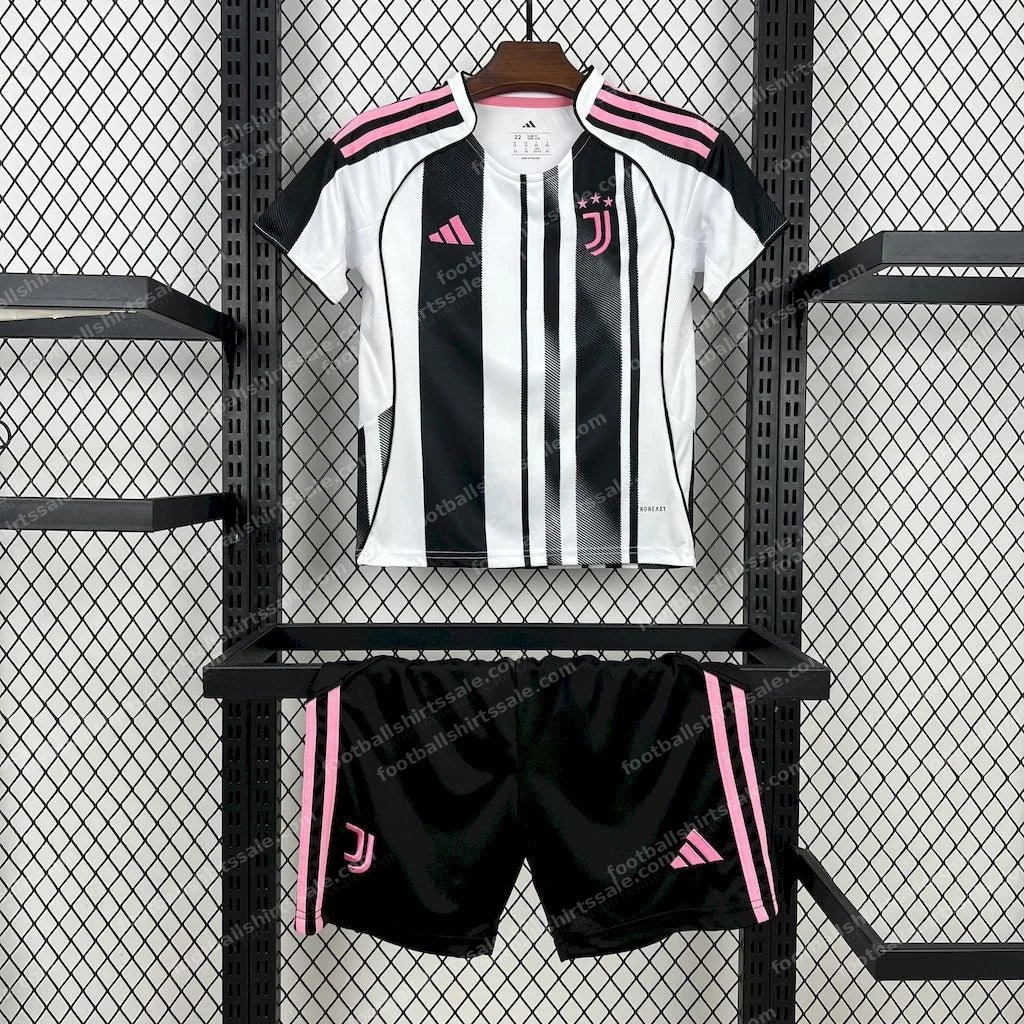 2025/2026 Juventus Home Football Shirt Kids Size