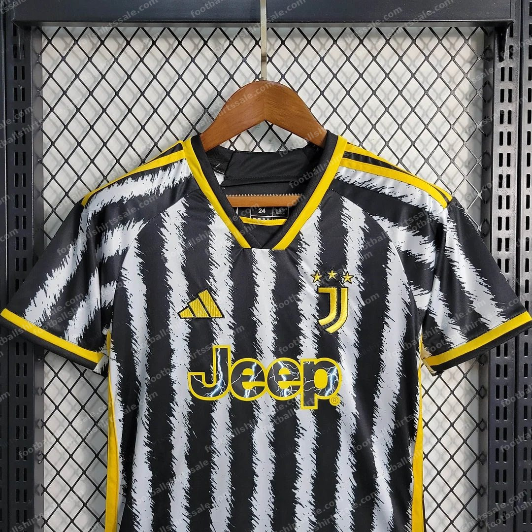 2023/2024 Juventus Home Soccer Jersey 1:1 Thai Quality Kids Size - Detail 2