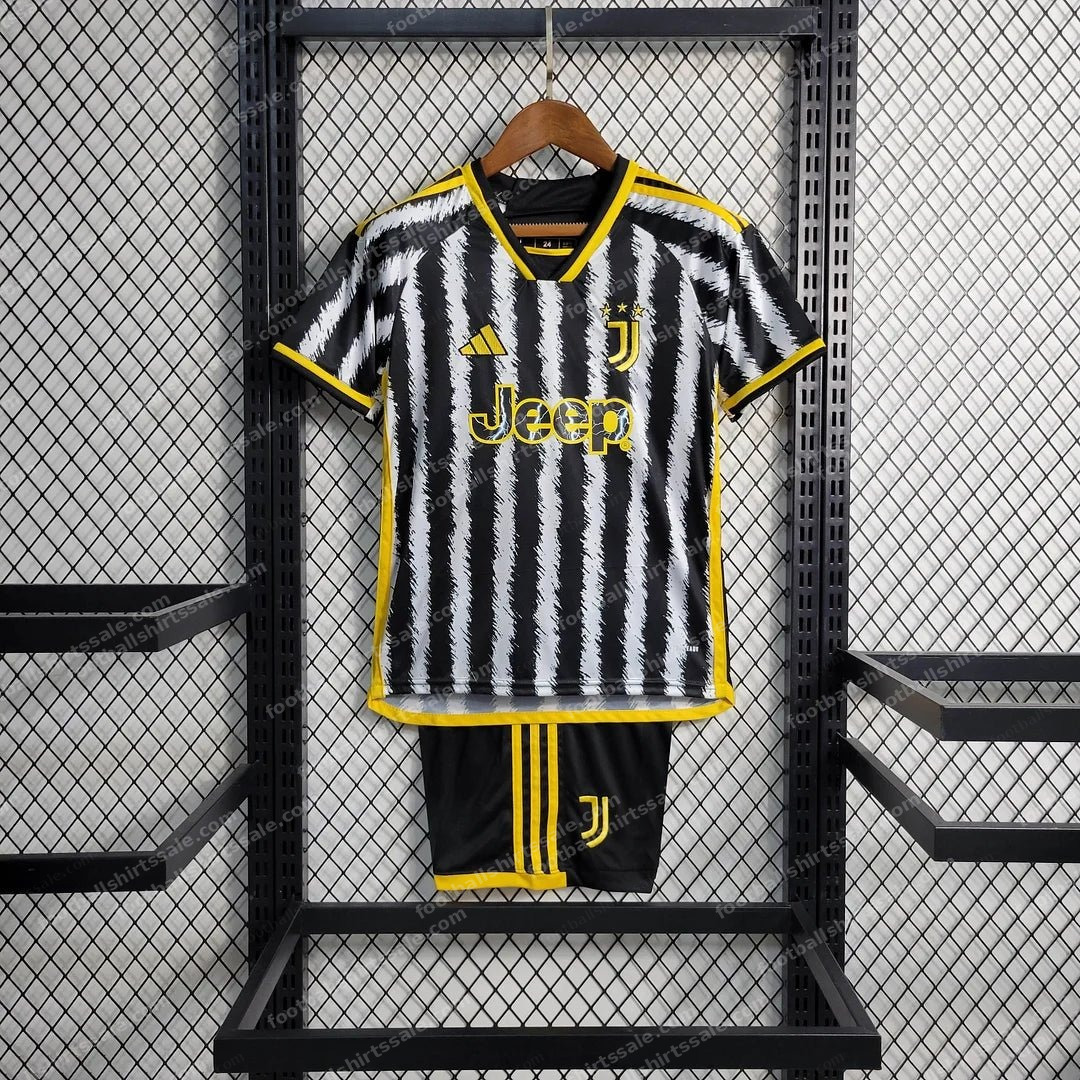 2023/2024 Juventus Home Soccer Jersey 1:1 Thai Quality Kids Size