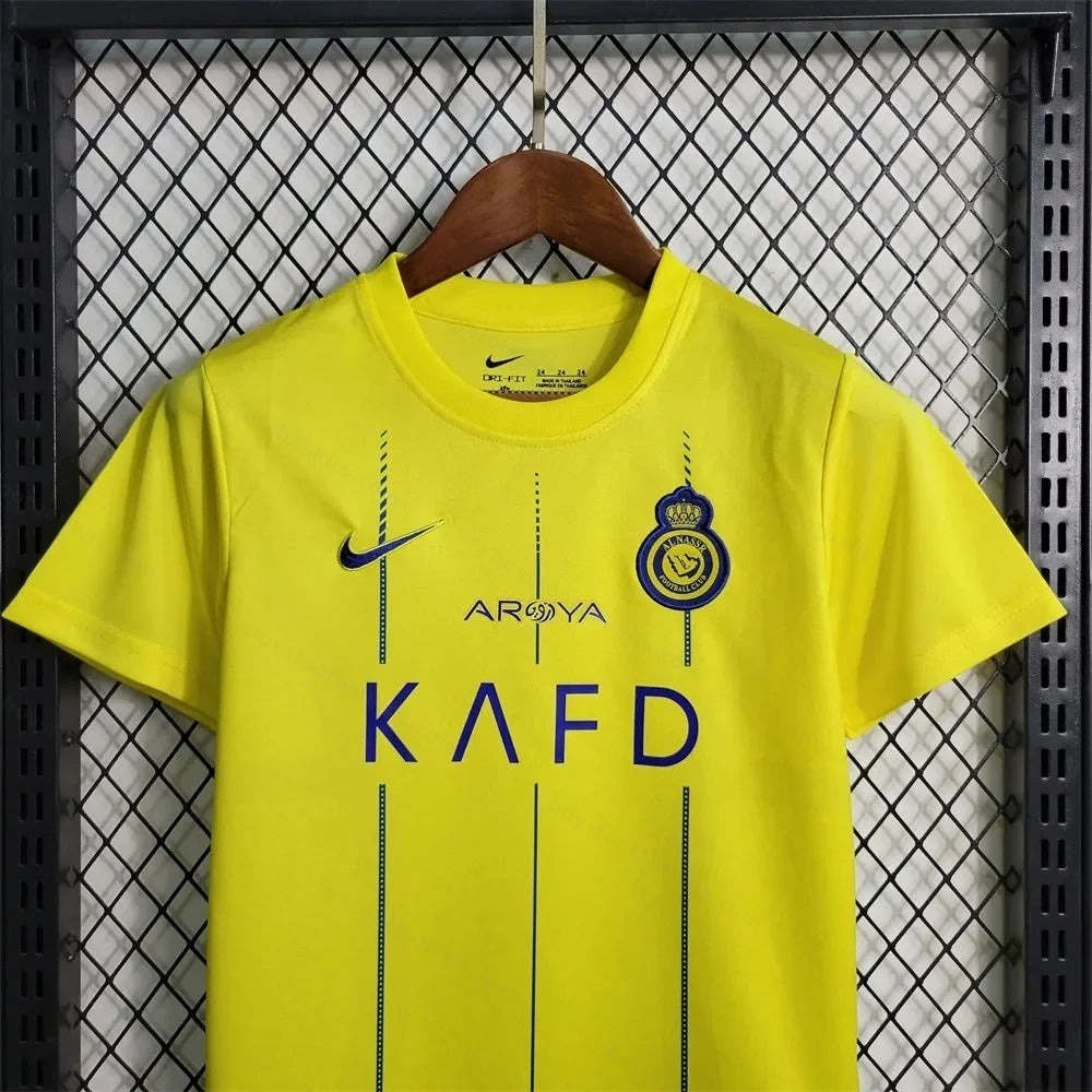 2023/2024 Kids Size Al-Nassr Home Football Shirt - Detail 2
