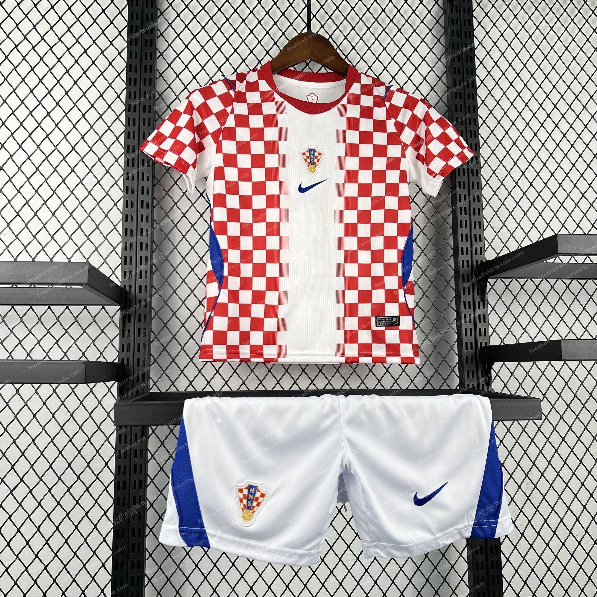2026 Kids Size Croatia Home Football Shirt - Detail 5