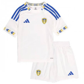 Leeds United Home Kids Football Kit 25/26
