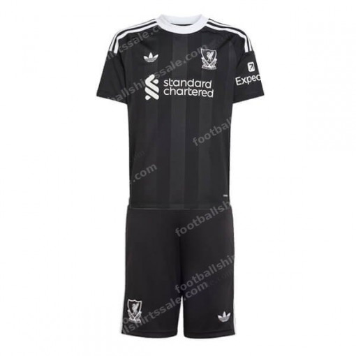 Liverpool Goalkeeper Black Kids Football Kit 25/26