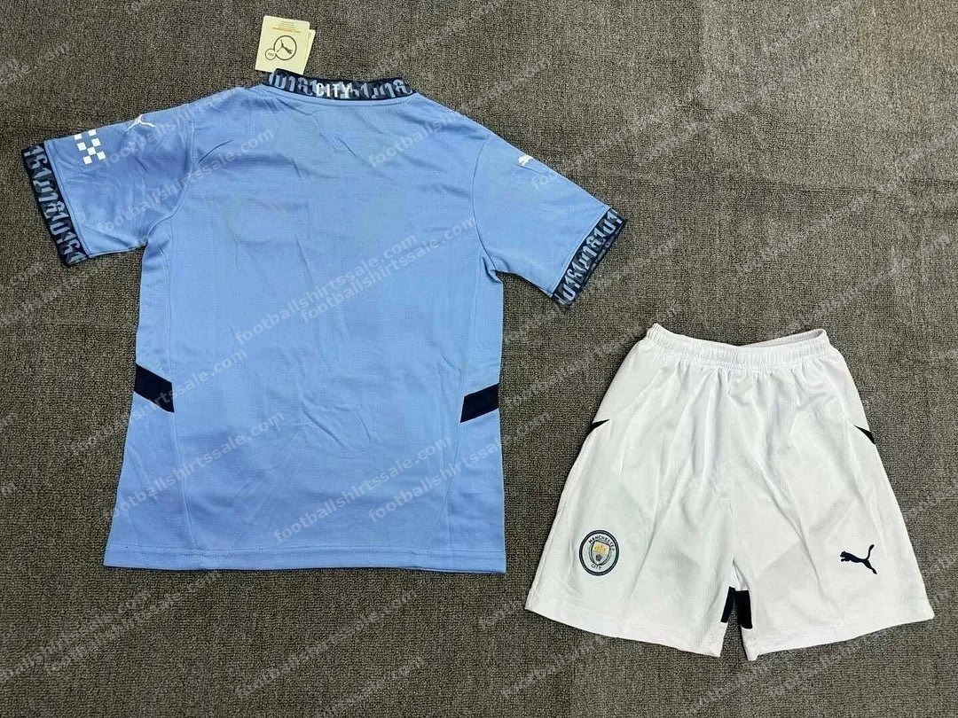 2024/2025 Manchester City Home Football Shirt 1:1 Thai Quality Kids Size - Detail 1