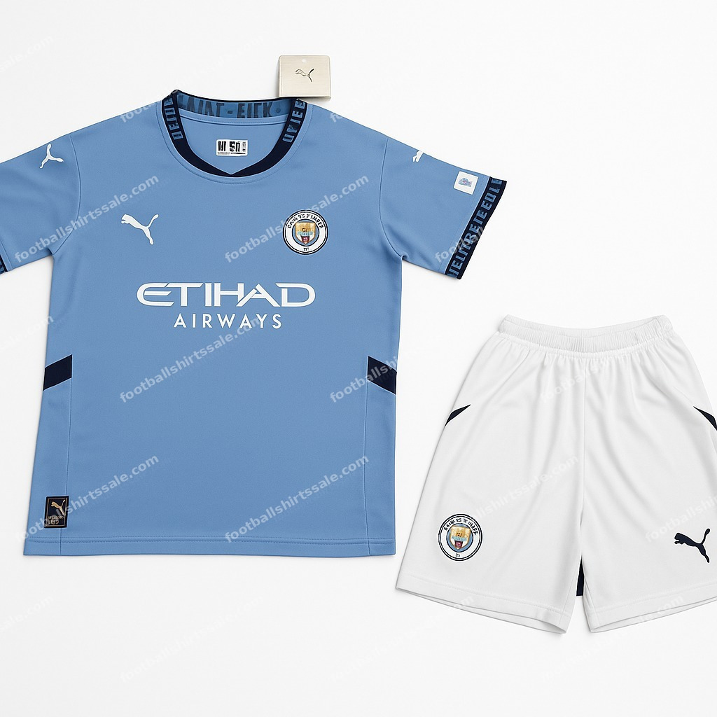 2024/2025 Manchester City Home Football Shirt 1:1 Thai Quality Kids Size
