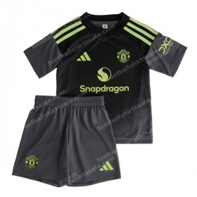 Manchester United Goalkeeper Black Kids Football Kit 25/26