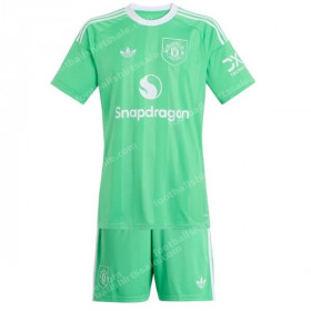 Manchester United Goalkeeper Green Kids Football Kit 25/26