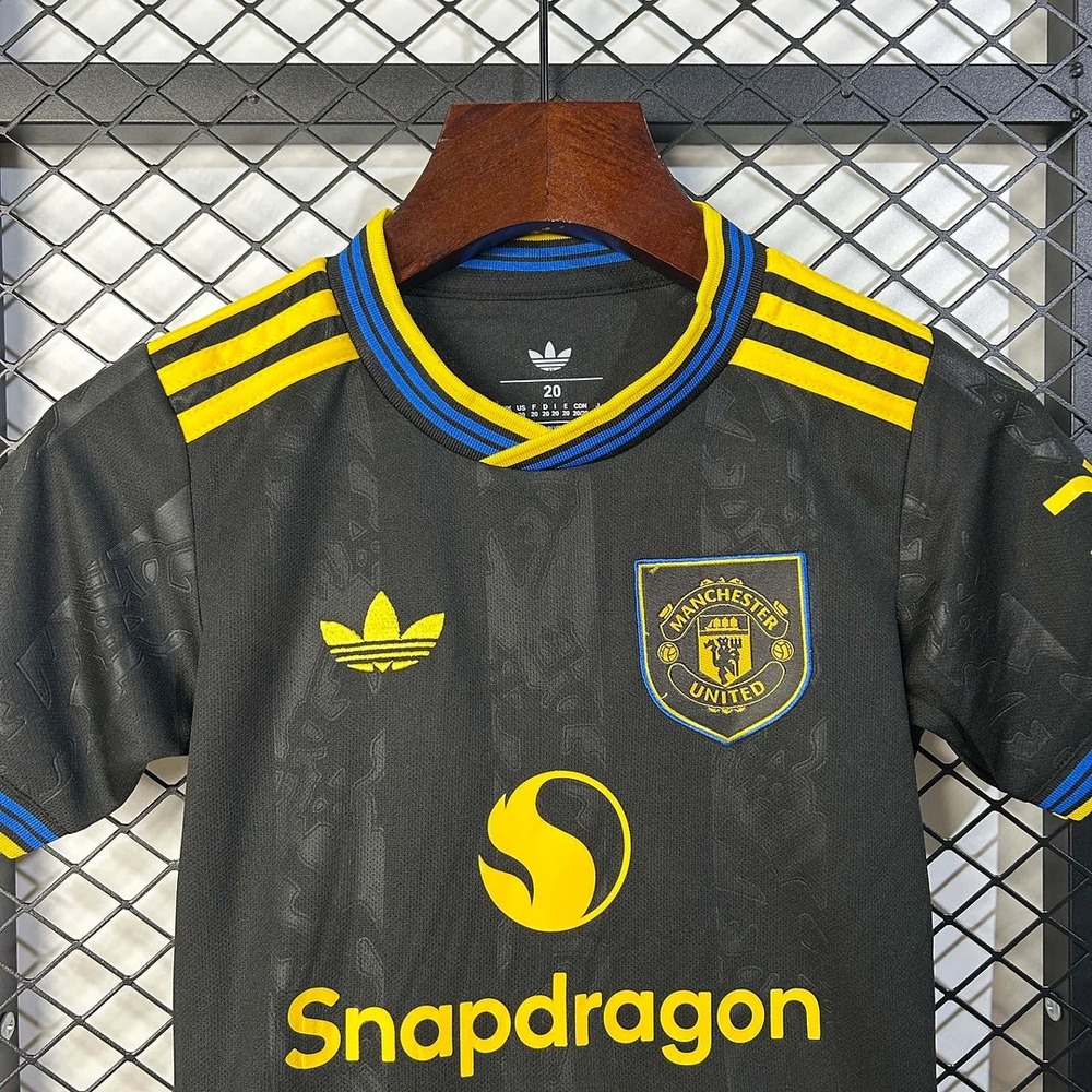 2025/2026 Manchester United Third Away Football Shirt Kids Size - Detail 1