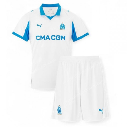 Olympique Marseille Home Kids Football Kit 25/26