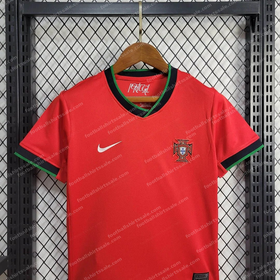 2024 Portugal Home Football Shirt Kids Size 1:1 Thai Quality - Detail 2