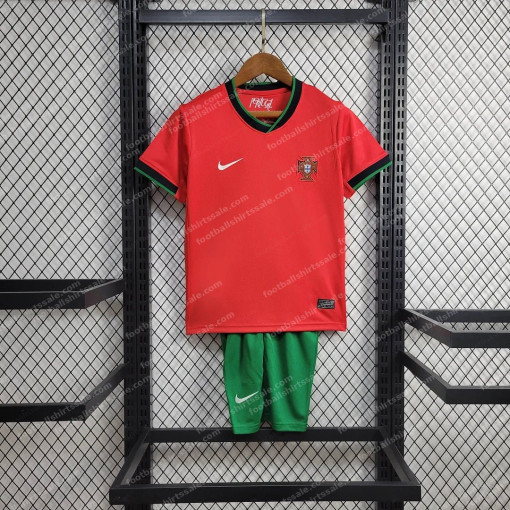 Portugal Home Kids Football Kit 2024