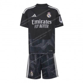 Real Madrid Goalkeeper Black Kids Football Kit 25/26