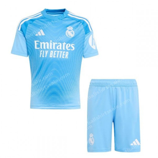 Real Madrid Goalkeeper Blue Kids Football Kit 25/26