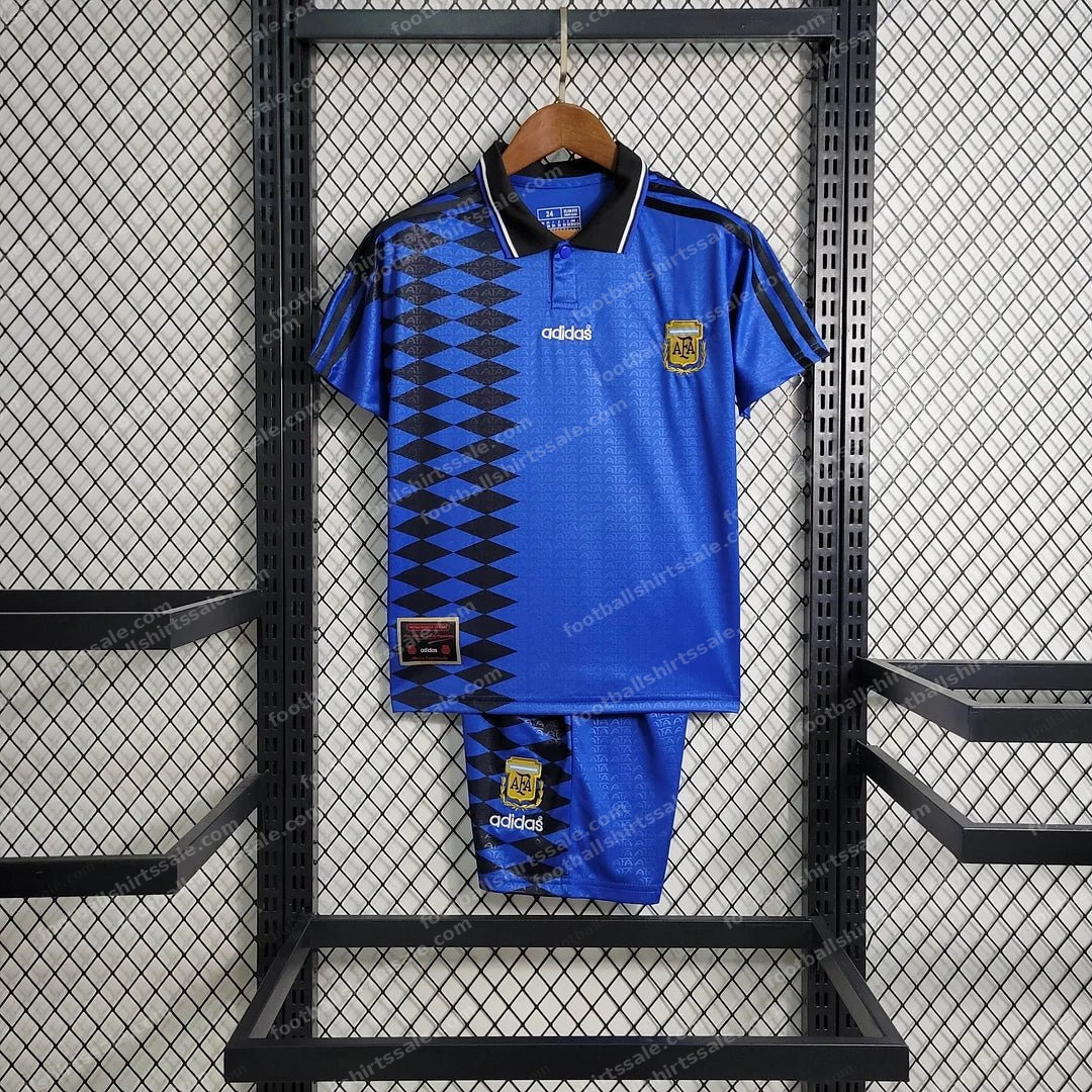 1994 Retro Argentina Away Football Shirt Kids Size
