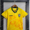 1994 Retro Kids Size Brazil Home Soccer Jersey - Detail 2