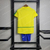 2002 Retro Kids Size Brazil Home Soccer Jersey - Detail 1