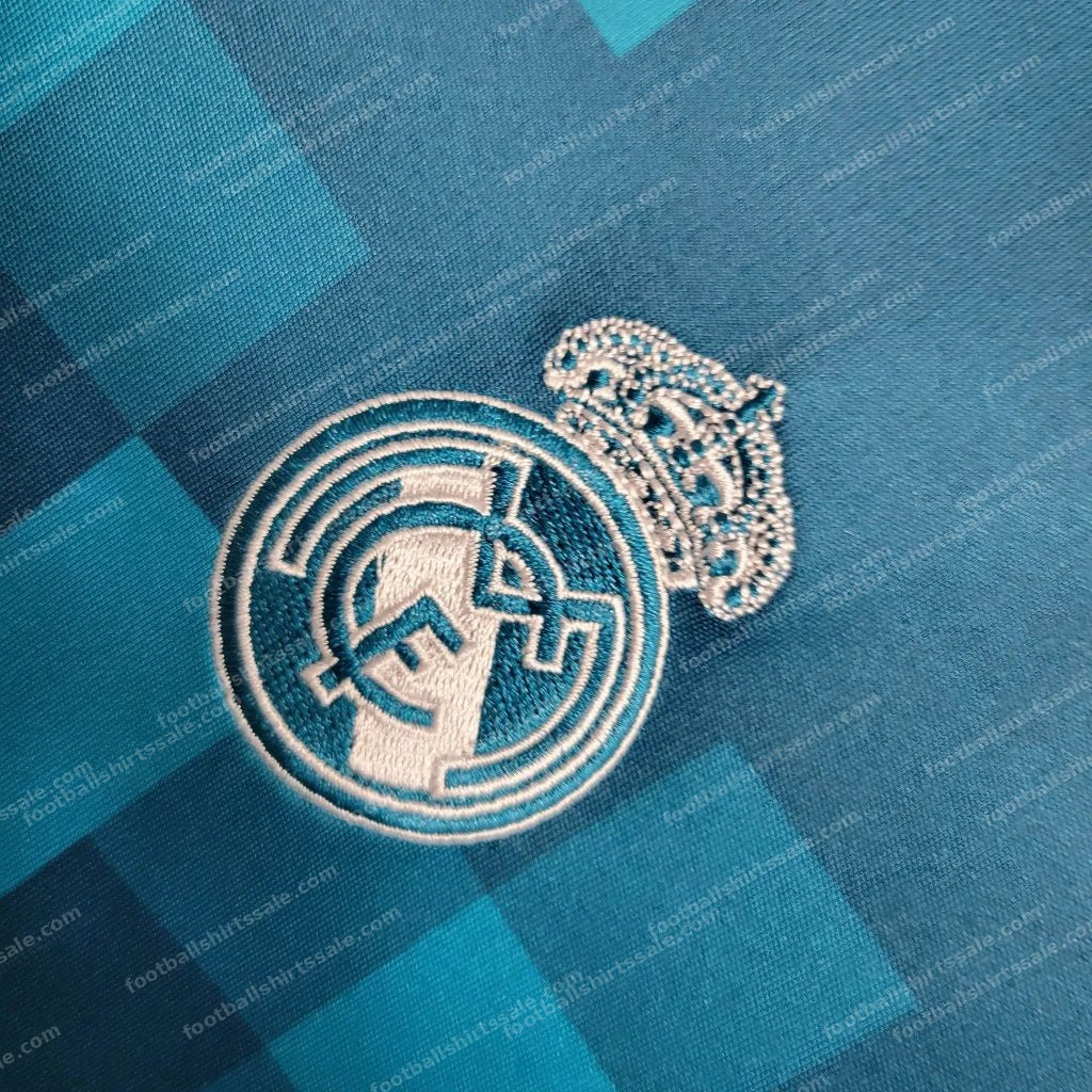 2017/2018 Retro Kids Size Real Madrid Third Away Football Shirt - Detail 5