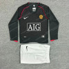 2007/2008 Retro Long Sleeve Manchester United Away Football Shirt Kids Size