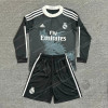 2014/2015 Retro Long Sleeve Real Madrid Third Away Football Shirt Kids Size