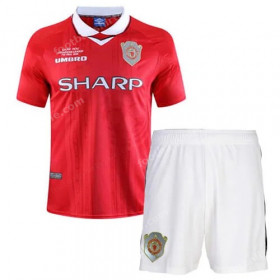 Manchester United Retro Champions League Final Kids Football Kit 1999