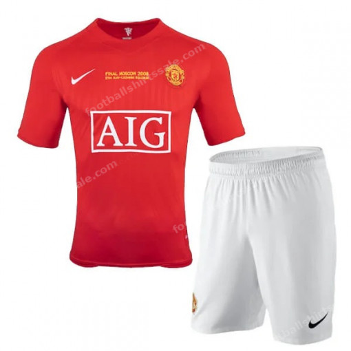 Manchester United Retro Champions League Final Kids Football Kit 07/08