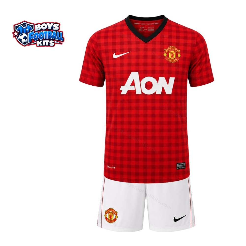 Retro Manchester United Home Kids Kit 12/13