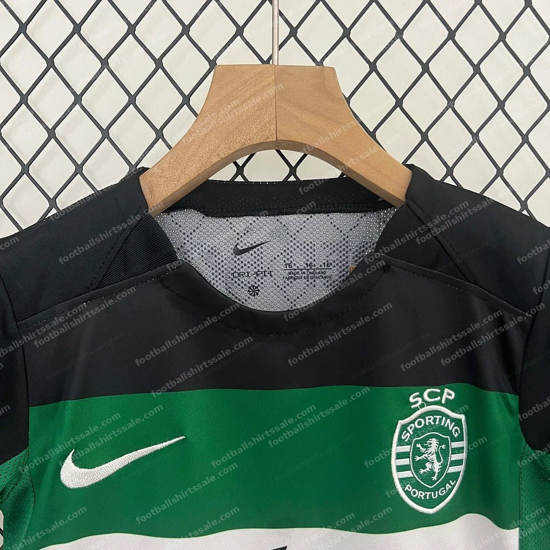 2024/2025 Sporting Lisbon Home Football Shirt 1:1 Thai Quality Kids Size - Detail 2
