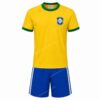 Brazil Retro Home Kids Football Kit 1970