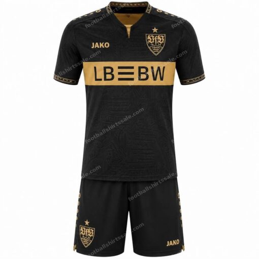 Stuttgart Goalkeeper Black Kids Football Kit