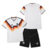 Germany Retro Home Kids Football Kit 1992 Front and Back View
