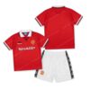 Manchester United Retro Home Kids Football Kit 98/99 Front and Back View