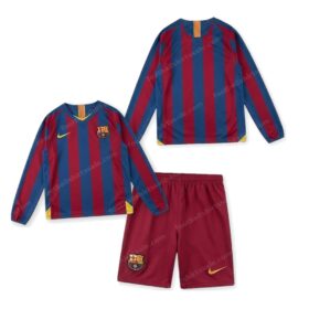 Barcelona Retro Home Long Sleeve Kids Football Kit 05/06