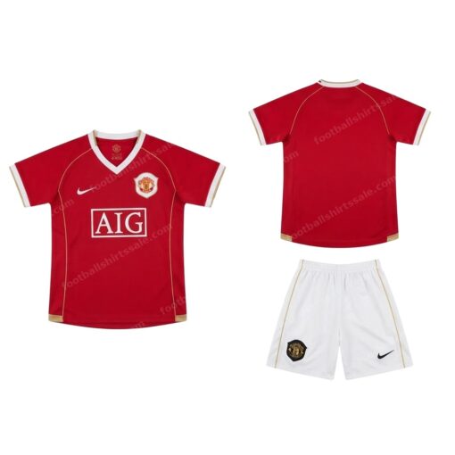 Manchester United Retro Home Kids Football Kit 06/07