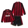 AC Milan Retro Home Long Sleeve Kids Football Kit 06/07 Front and Back View