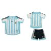 Argentina Retro Home Kids Football Kit 2006 Front and Back View