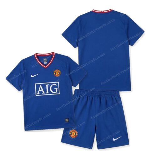 Manchester United Retro Away Kids Football Kit 07/08