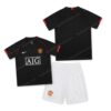 Manchester United Retro Third Kids Football Kit 07/08 Front and Back View
