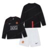 Manchester United Retro Away Long Sleeve Kids Football Kit 07/08 Front and Back View