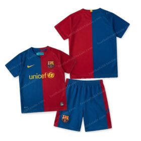 Barcelona Retro Home Kids Football Kit 08/09